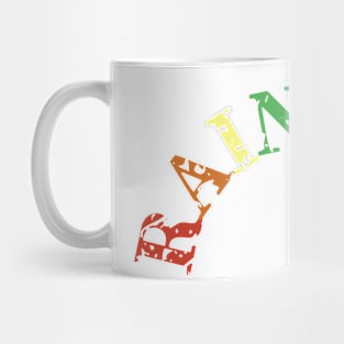 Rainbow Wording in Colors Mug